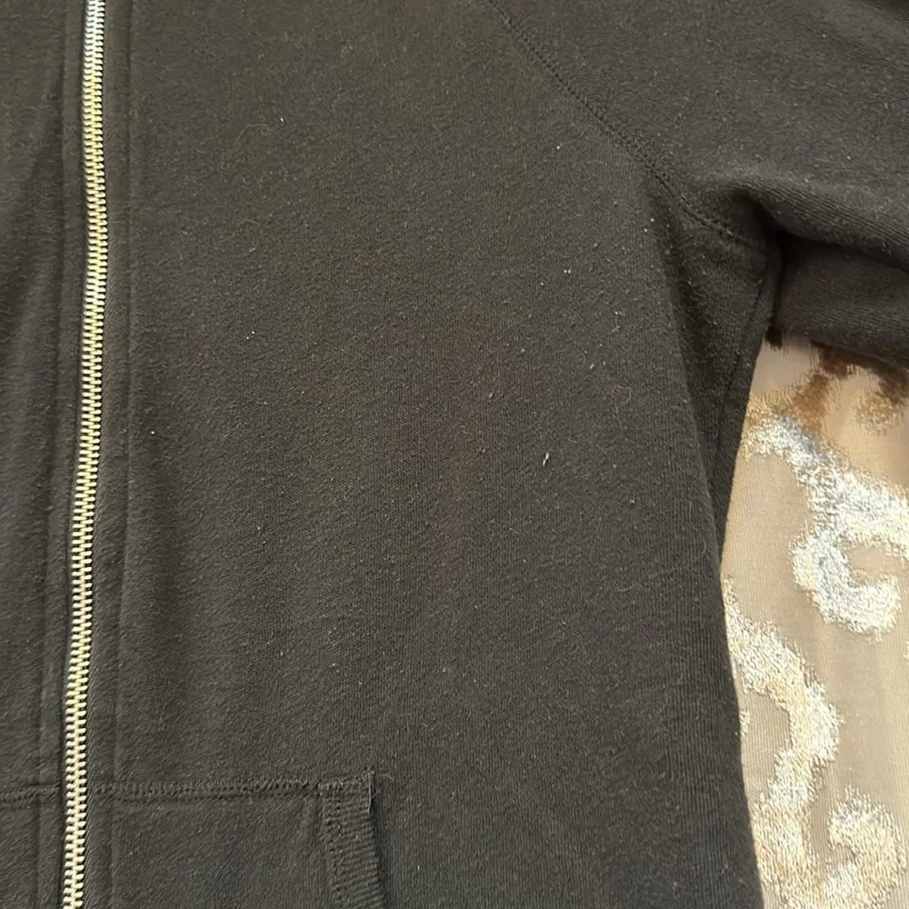 Victoria’s Secret Black Bling Love Angel Tunic Hooded Sweater Size Medium - Picture 8 of 9